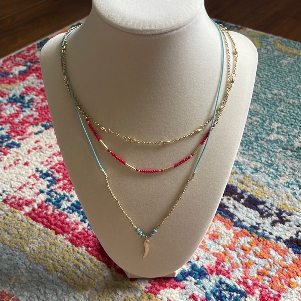 Multicolor Layered Necklace Set